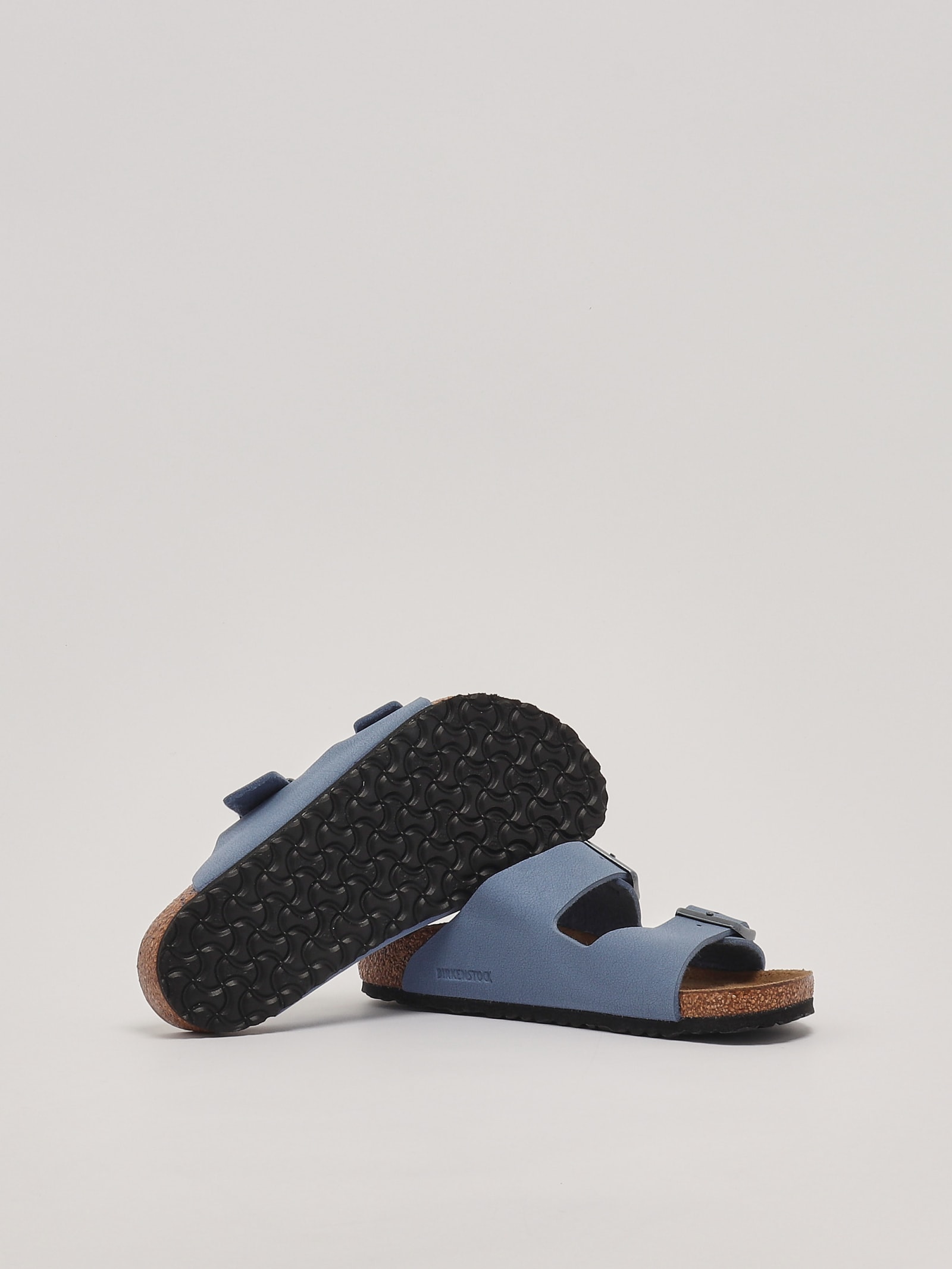Shop Birkenstock Arizona Birkibuk Sandal In Azzurro