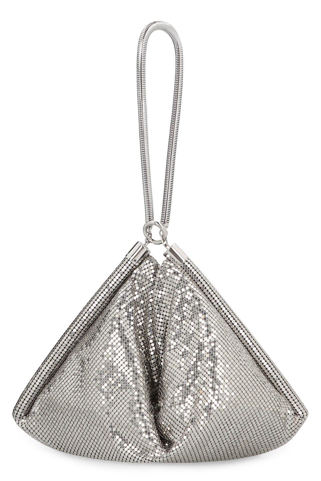 Shop Rabanne Soft Metallic Pocket Bag In Silver