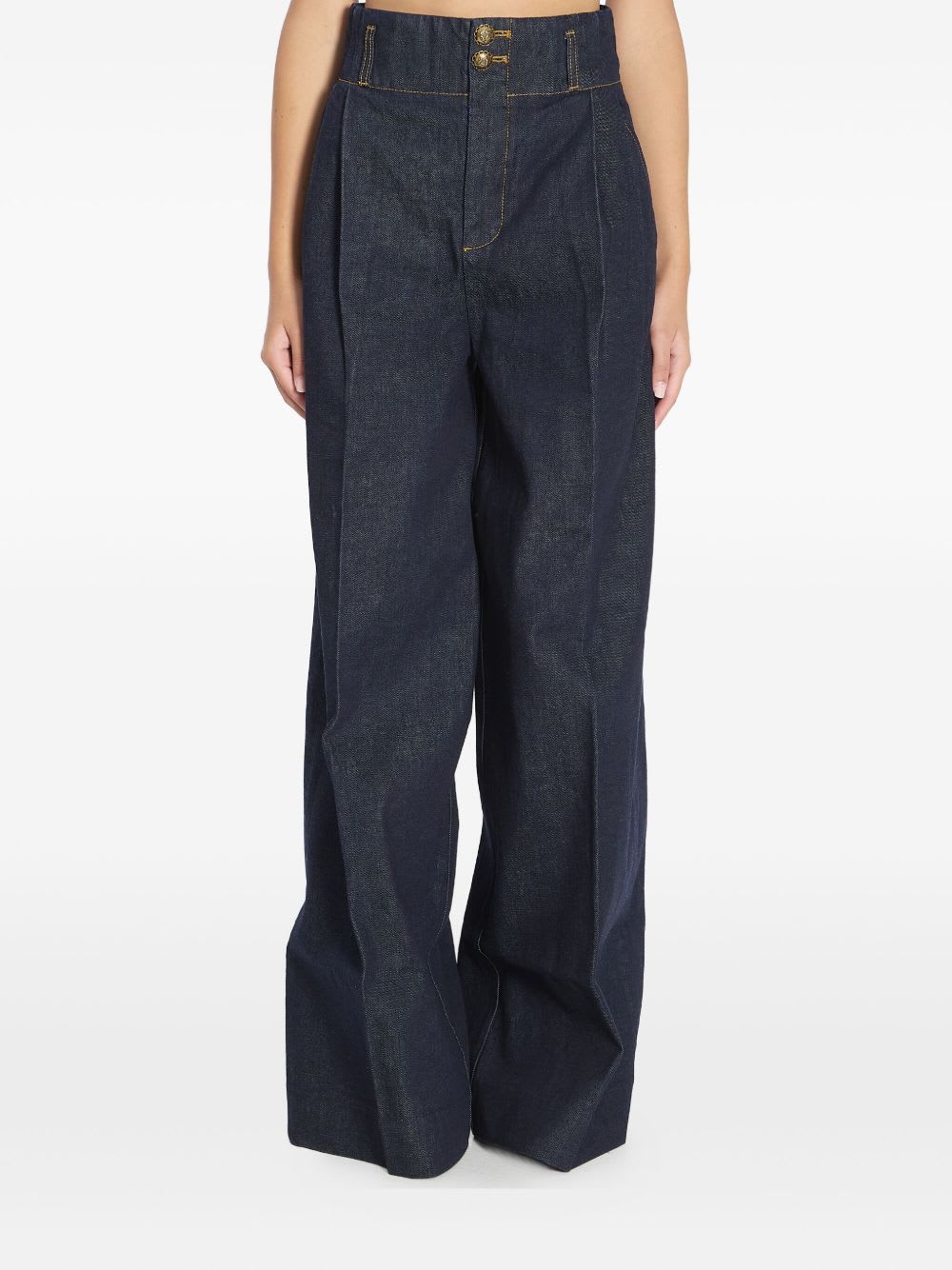 Zimmermann Denim Hypnotic Wide-leg Jeans In Blue