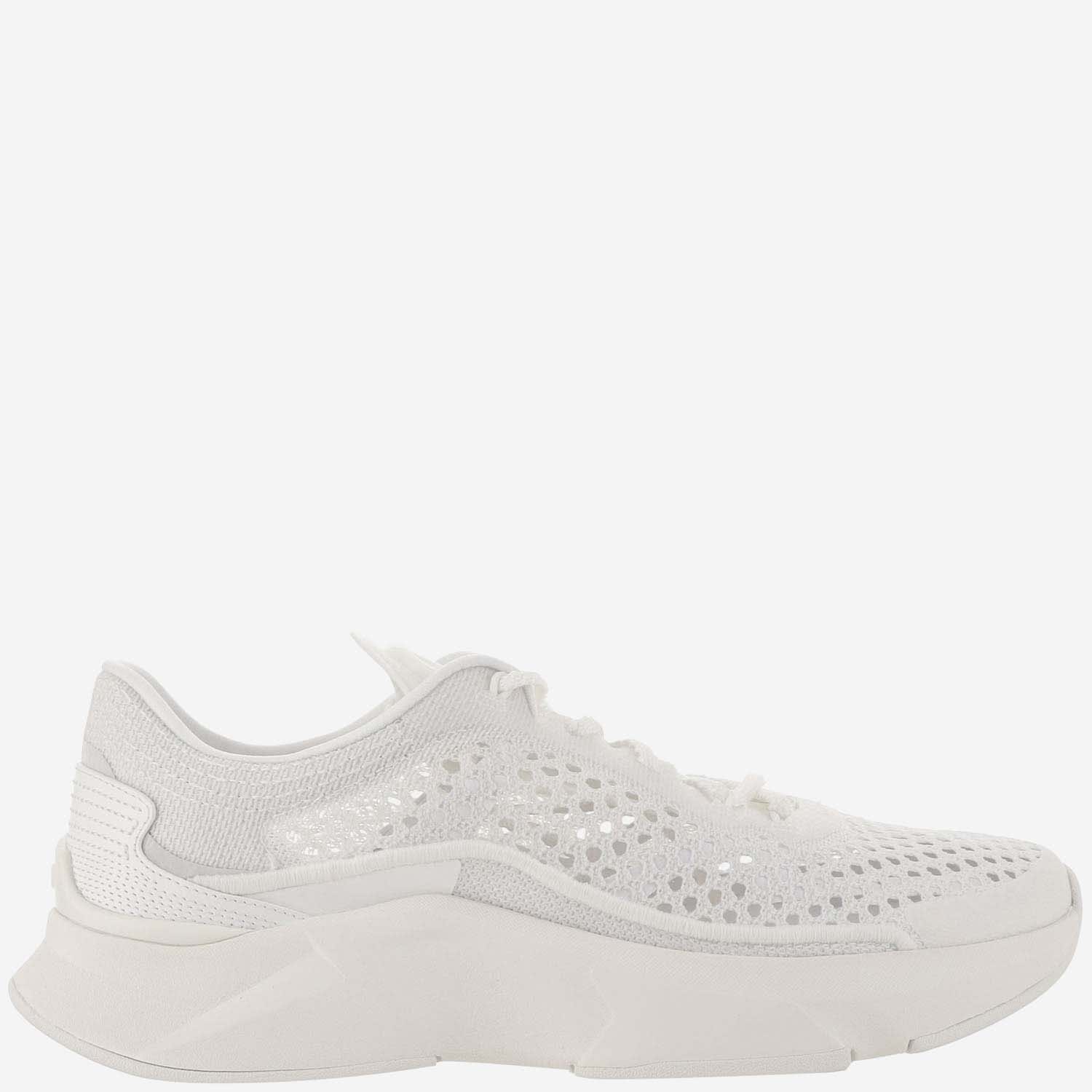 Shop Valentino True Actress Sneakers In Mesh And Leather In White