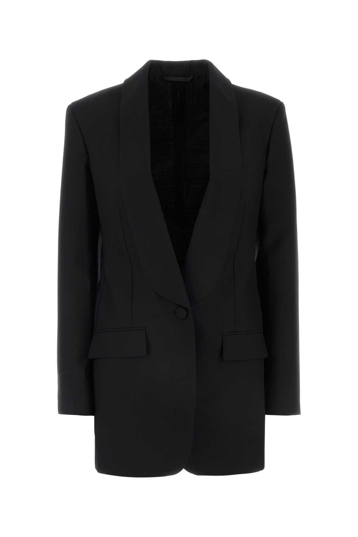 Shop Givenchy Black Stretch Wool Blend Blazer