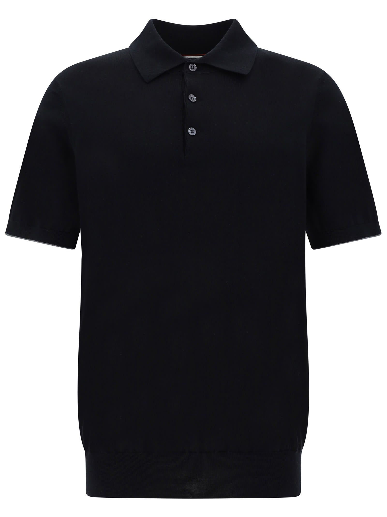 Brunello Cucinelli Polo Shirt In Black  