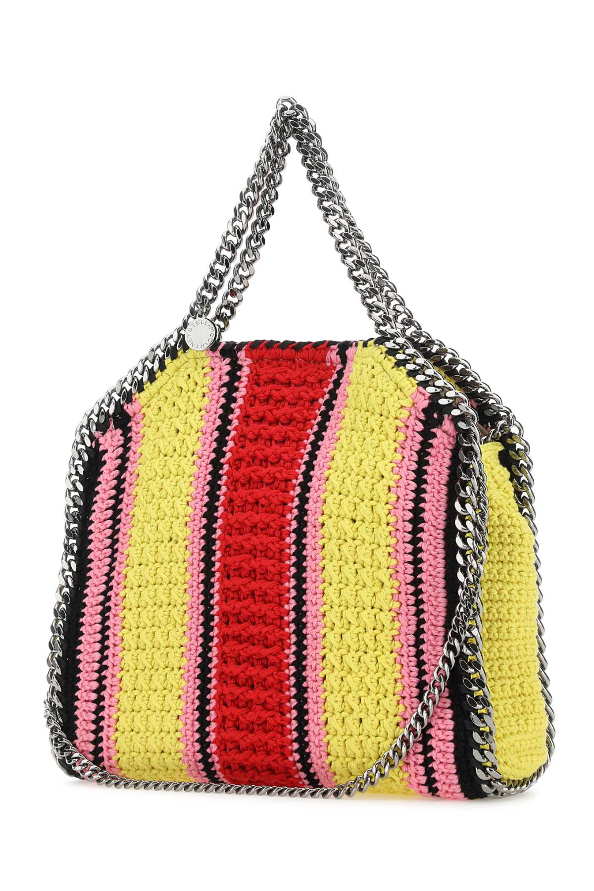 Shop Stella Mccartney Multicolor Crochet Mini Falabella Handbag In 5702