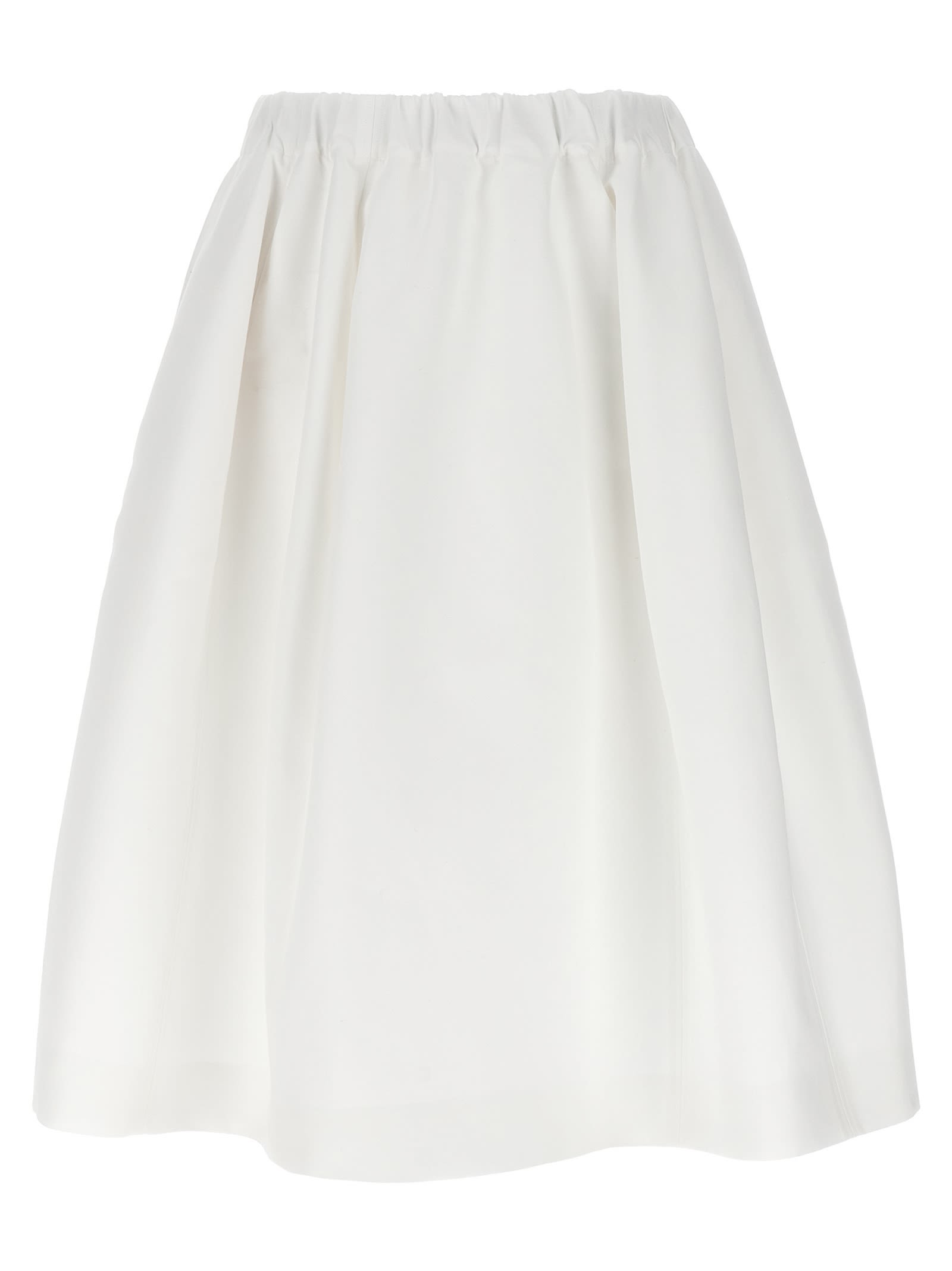 Shop Marni Cotton Gabardine Skirt In White