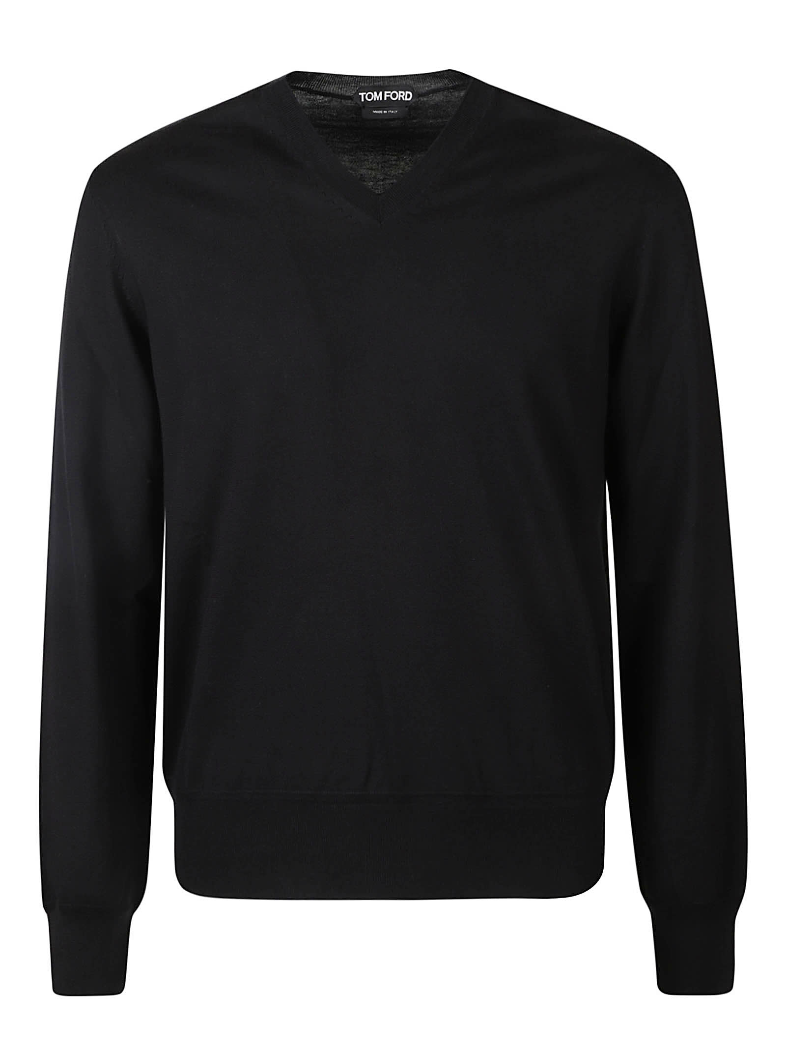 Shop Tom Ford Round Neck Sweater In Black