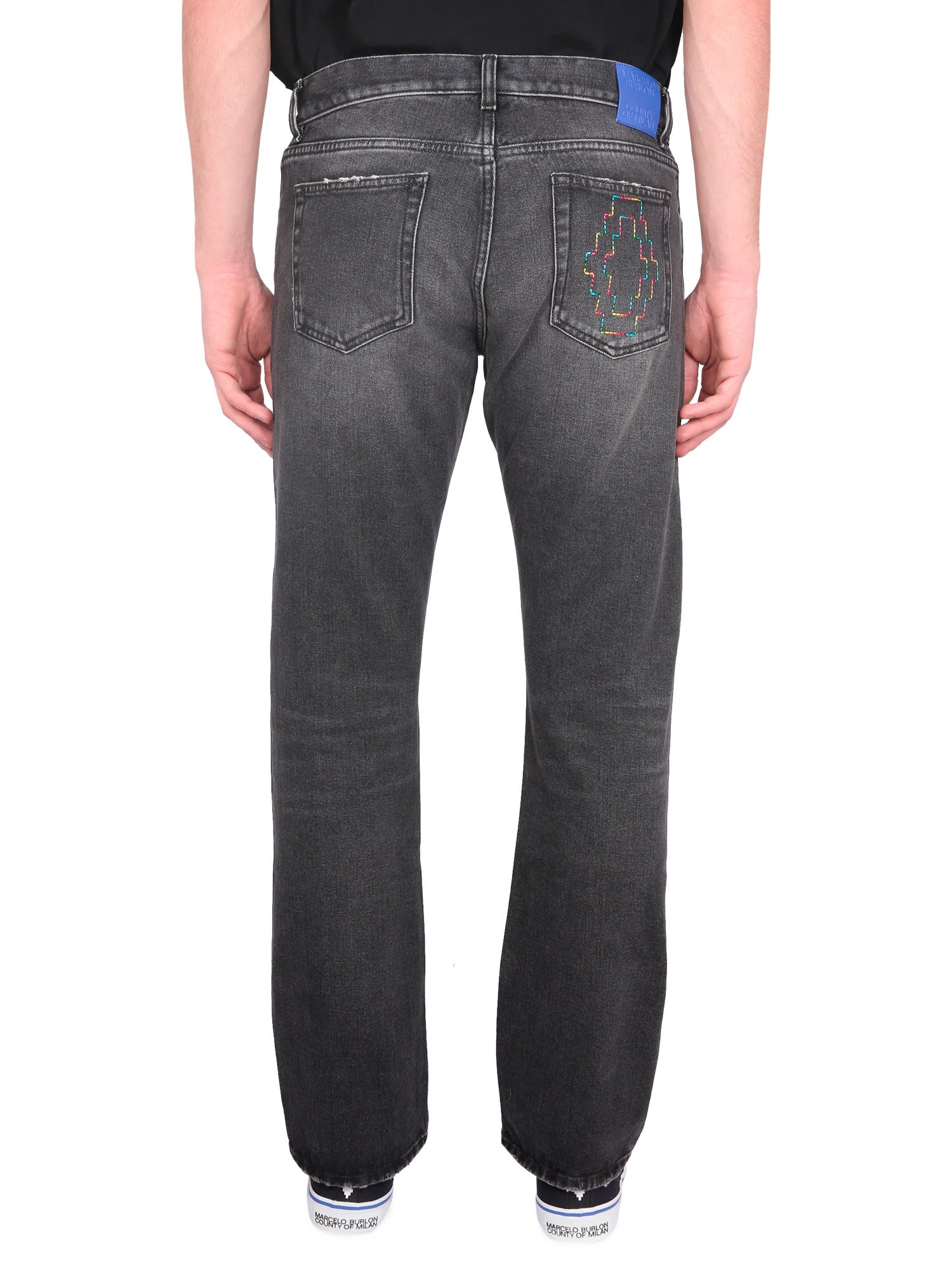 Marcelo Burlon County Of Milan Marcelo Burlon Cross Jeans In Nero