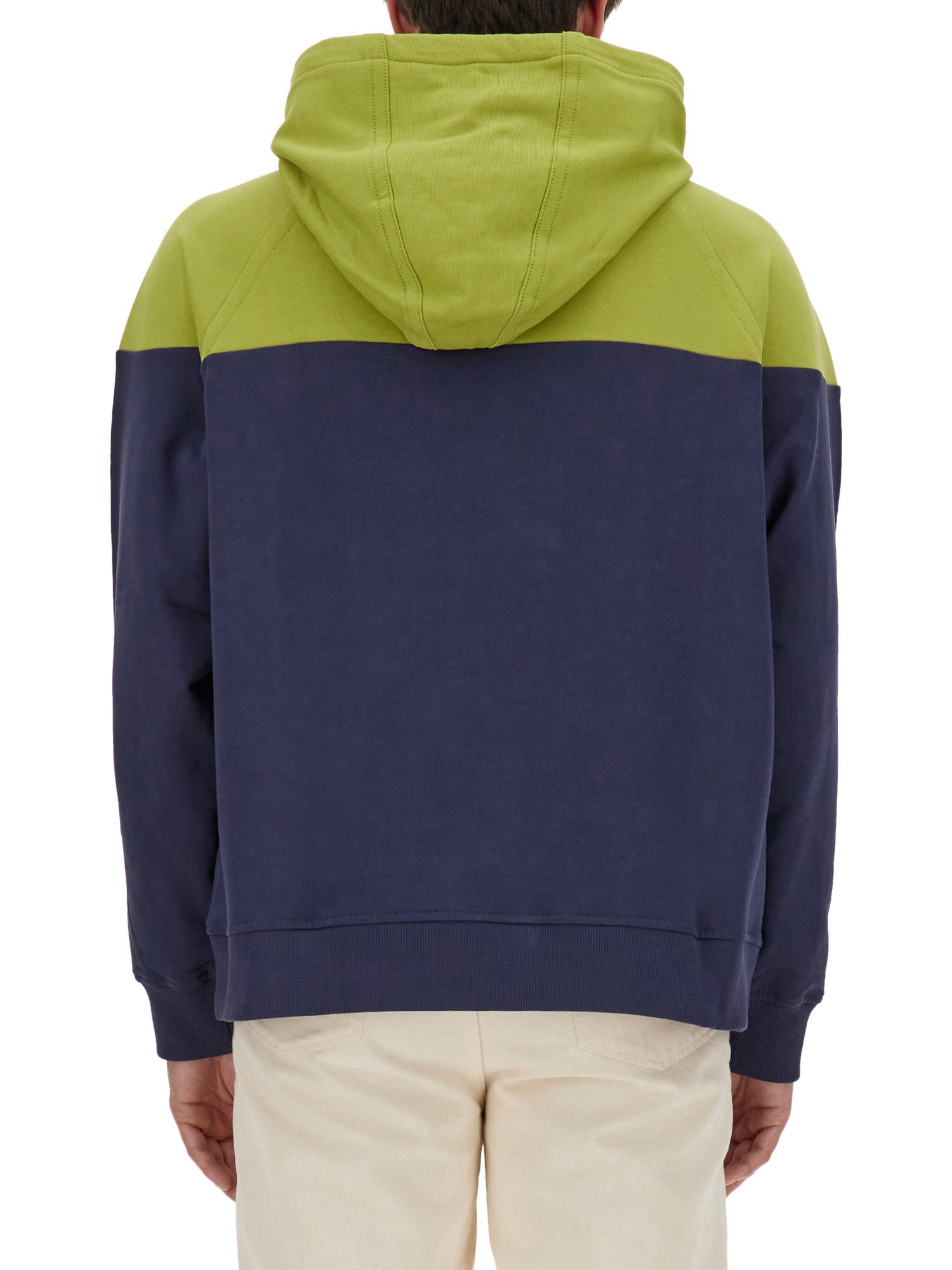 Etro Logo Hooded Sweatshirt Kangaroo Pocket In Green