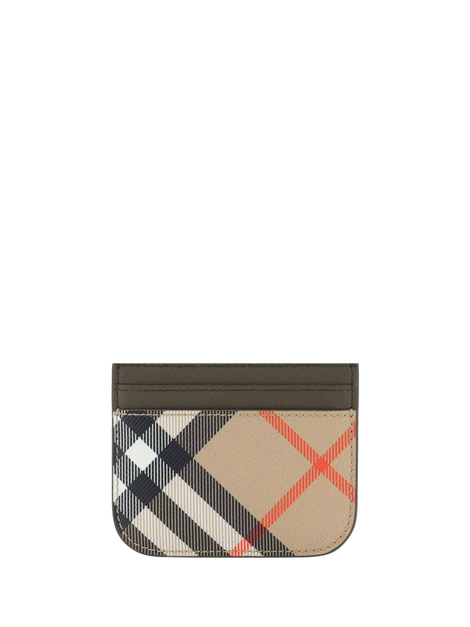 Shop Burberry Card Holder In Sand