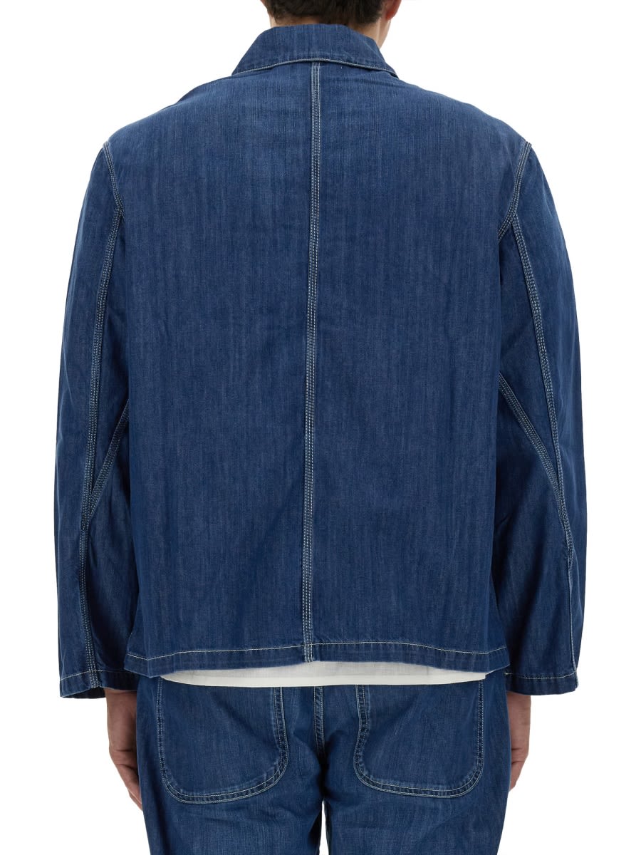 Shop Ymc You Must Create Jacket With Embroidery In Denim