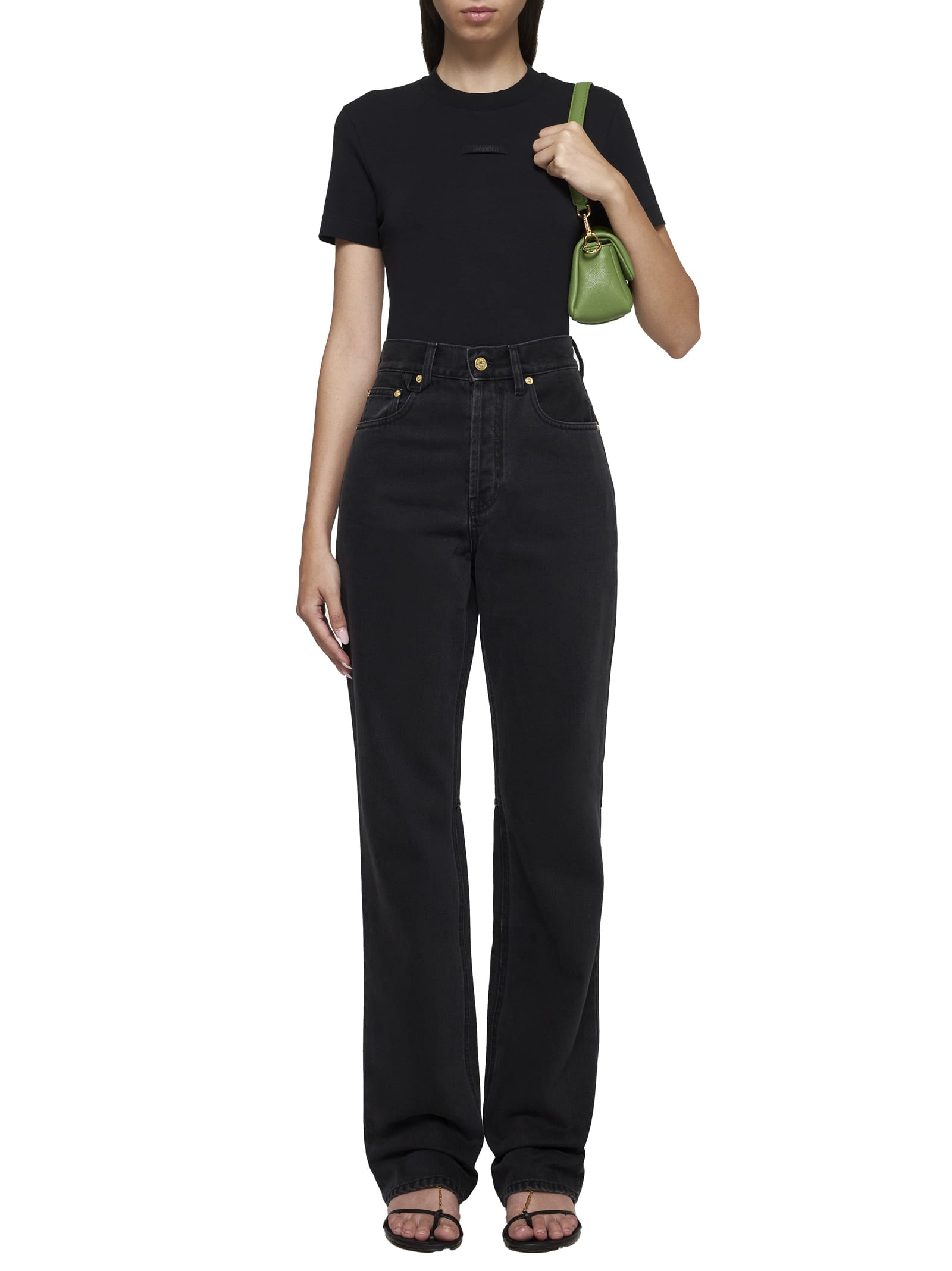 Shop Jacquemus Jeans In Black