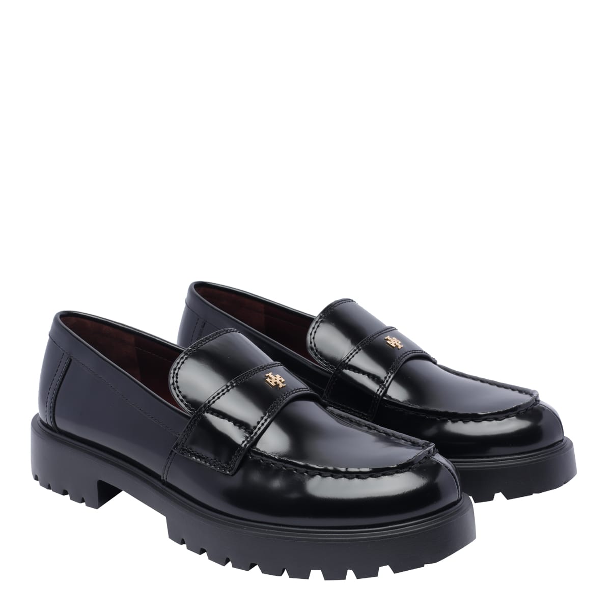 Shop Tory Burch Classic Lug Loafers In Black