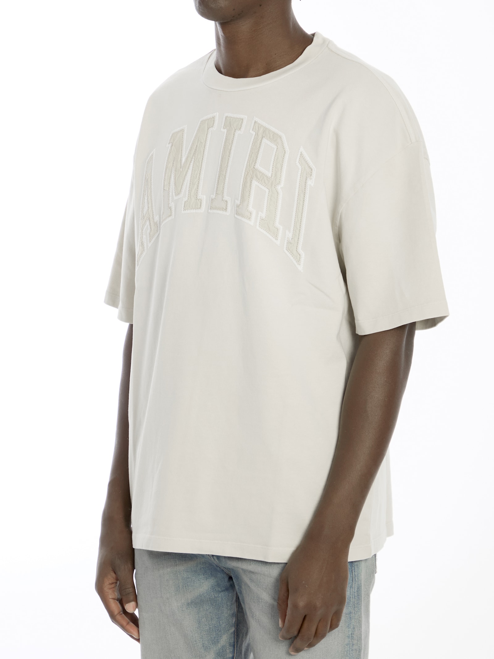 Shop Amiri Vintage Oversized T-shirt In Beige