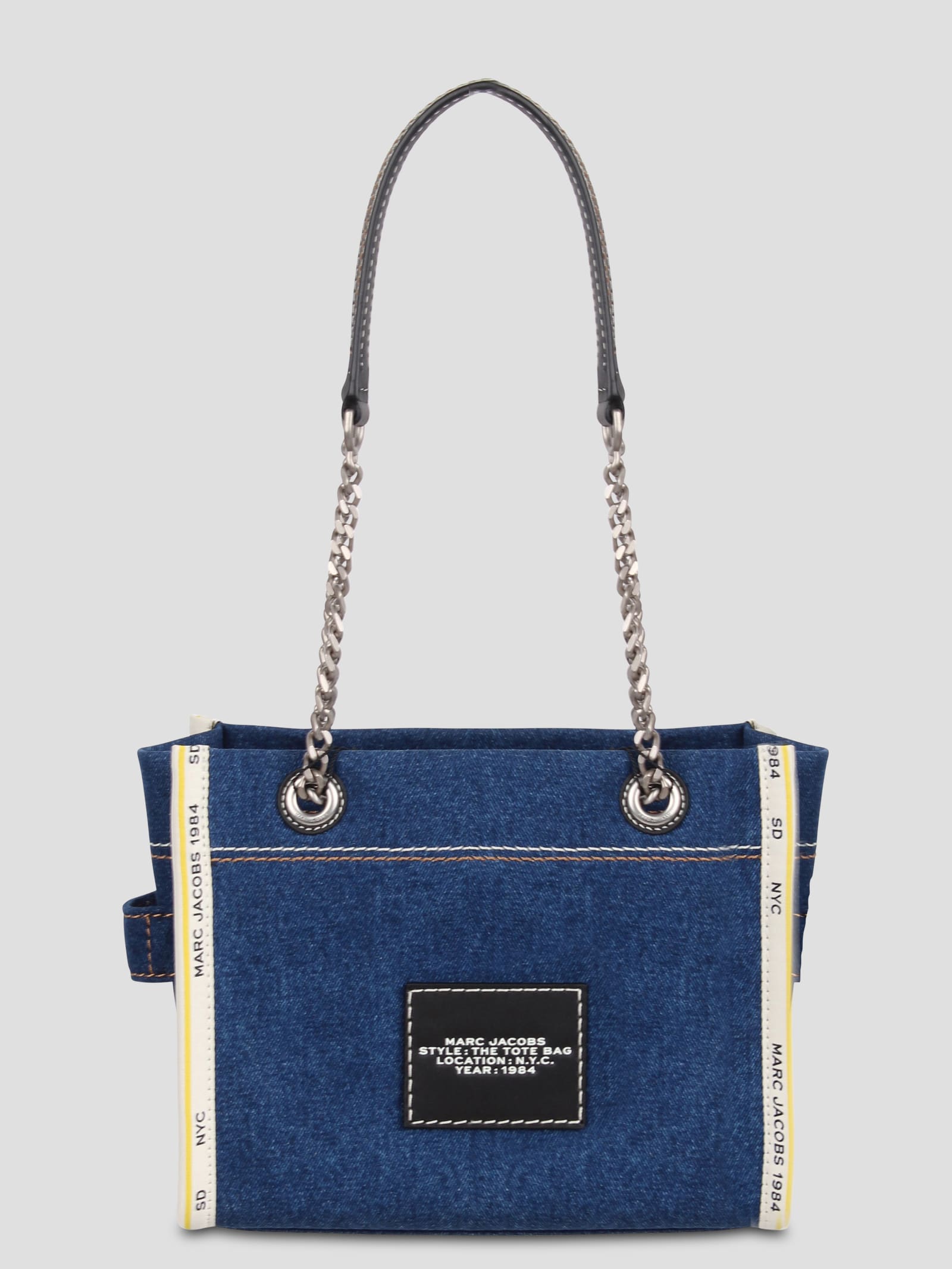 Shop Marc Jacobs The Denim Chain Shoulder Bag