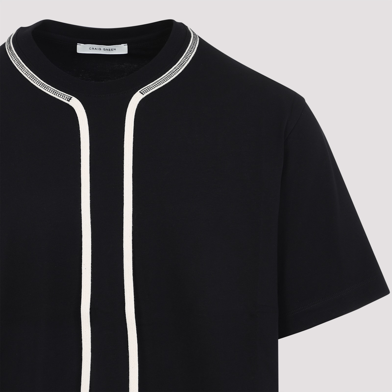 Craig Green Flatlock Lace T-shirt In Black | ModeSens
