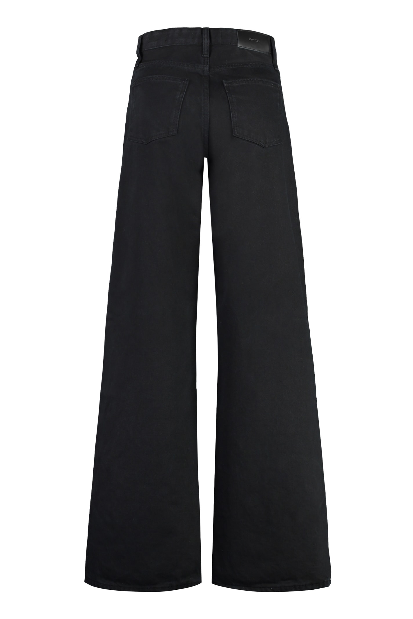Shop Calvin Klein Wide-leg Jeans In Black
