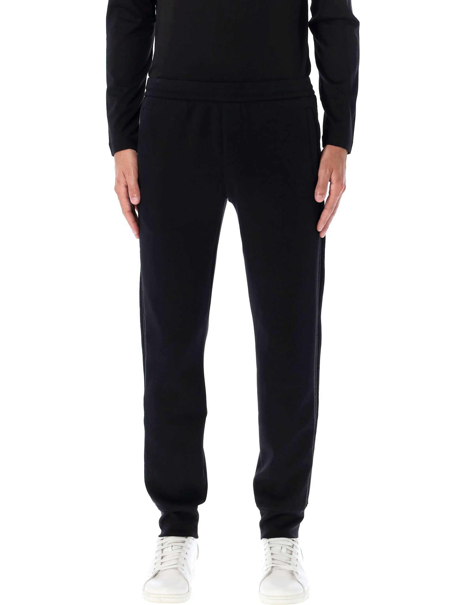 Shop Emporio Armani Jogging Pants In Nero