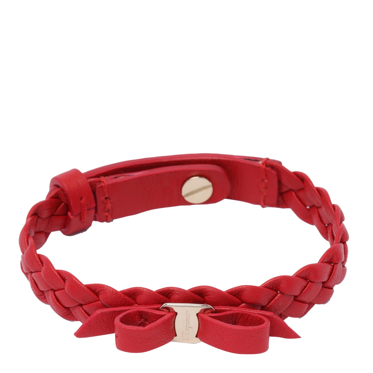 Shop Ferragamo Vara Bracelet In Red