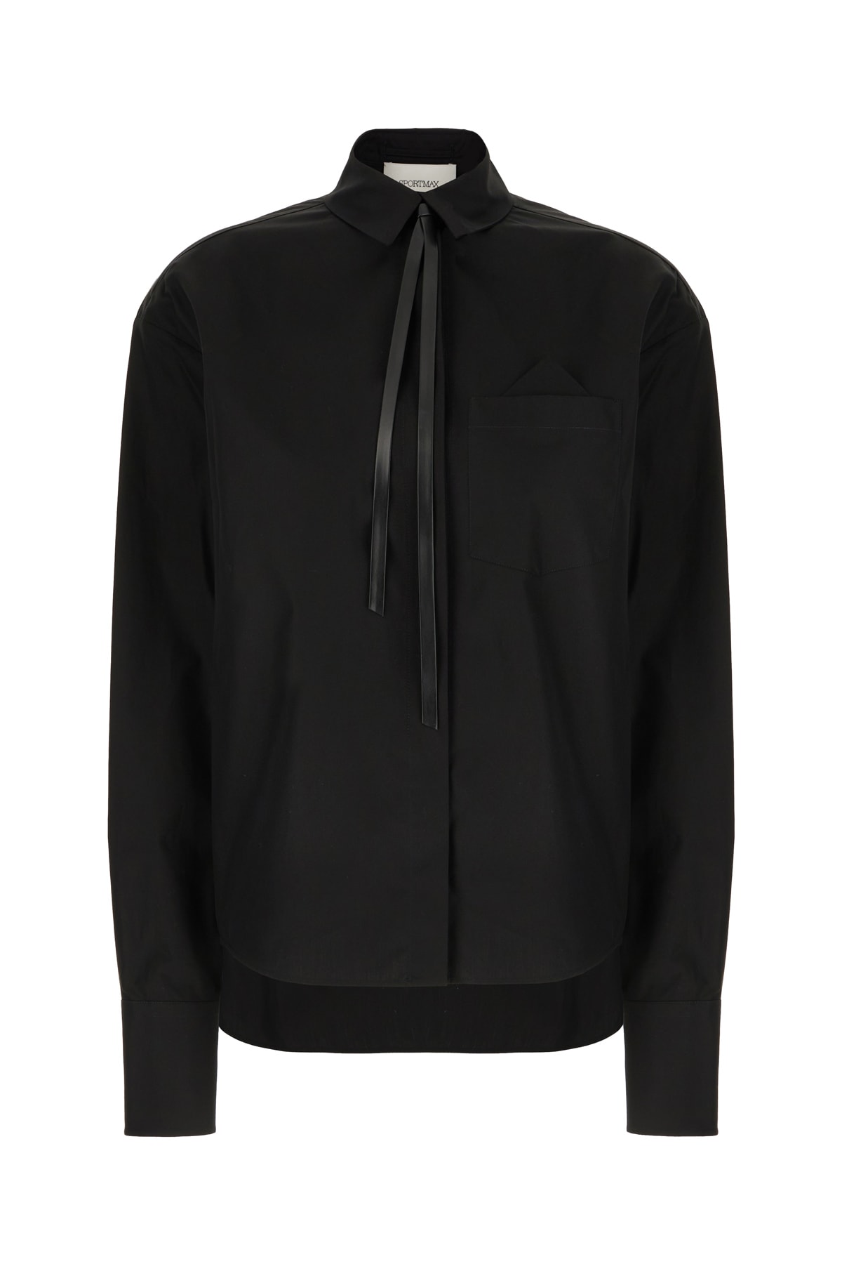 Sportmax Black Wool Shirt In Nero