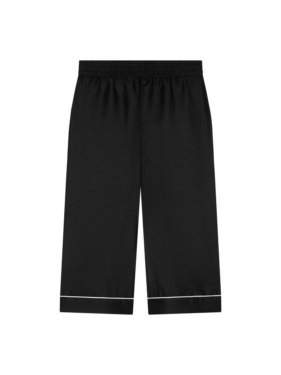 Dolce & Gabbana Silk Pajama Bottoms In Black