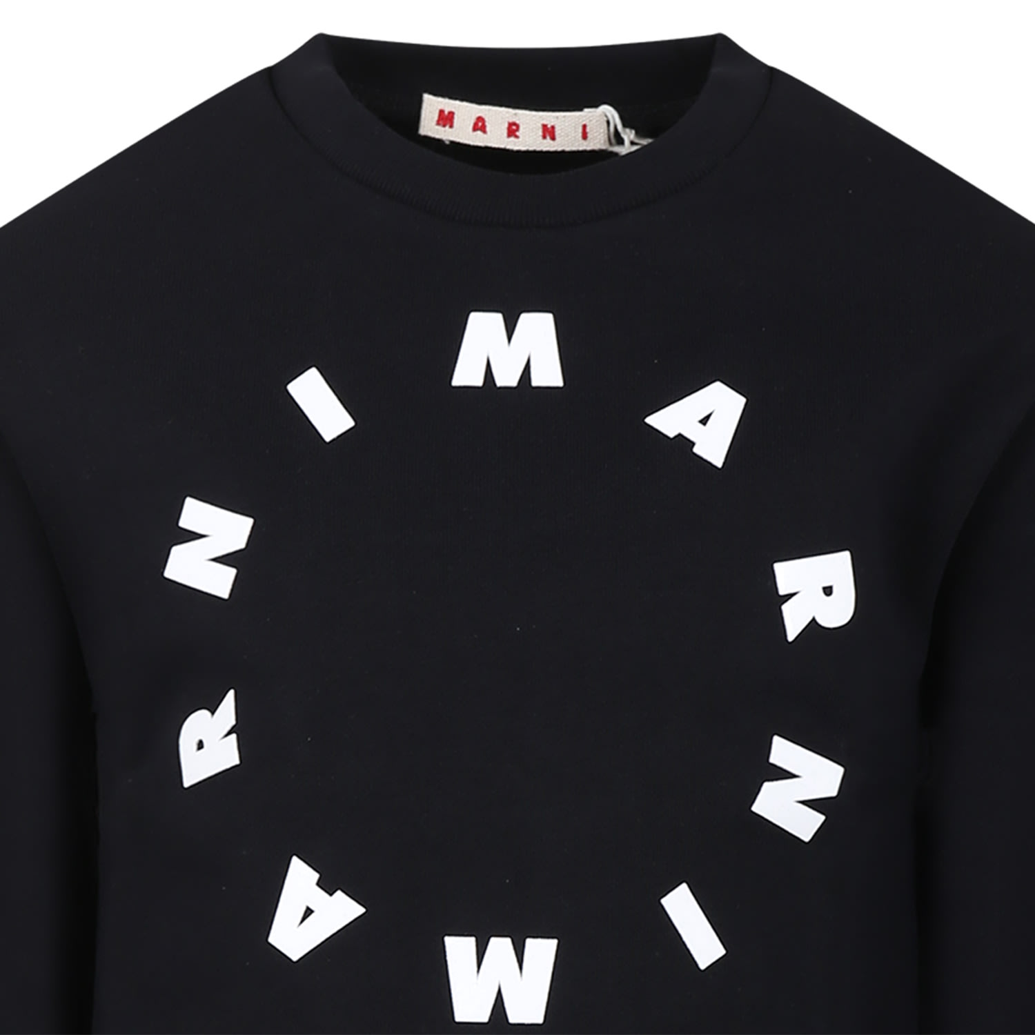 Shop Marni Black Sweatshirt For Kids With Logo