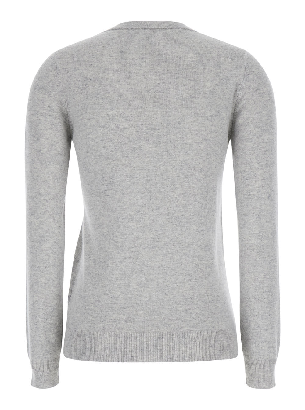 Shop Brunello Cucinelli Grey Crewneck Sweater In Cashmere Woman