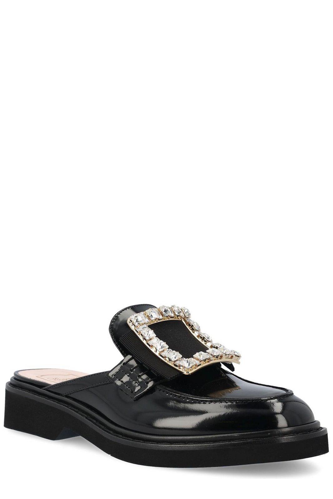 ROGER VIVIER VIV RANGERS EMBELLISHED SLIP-ON MULES
