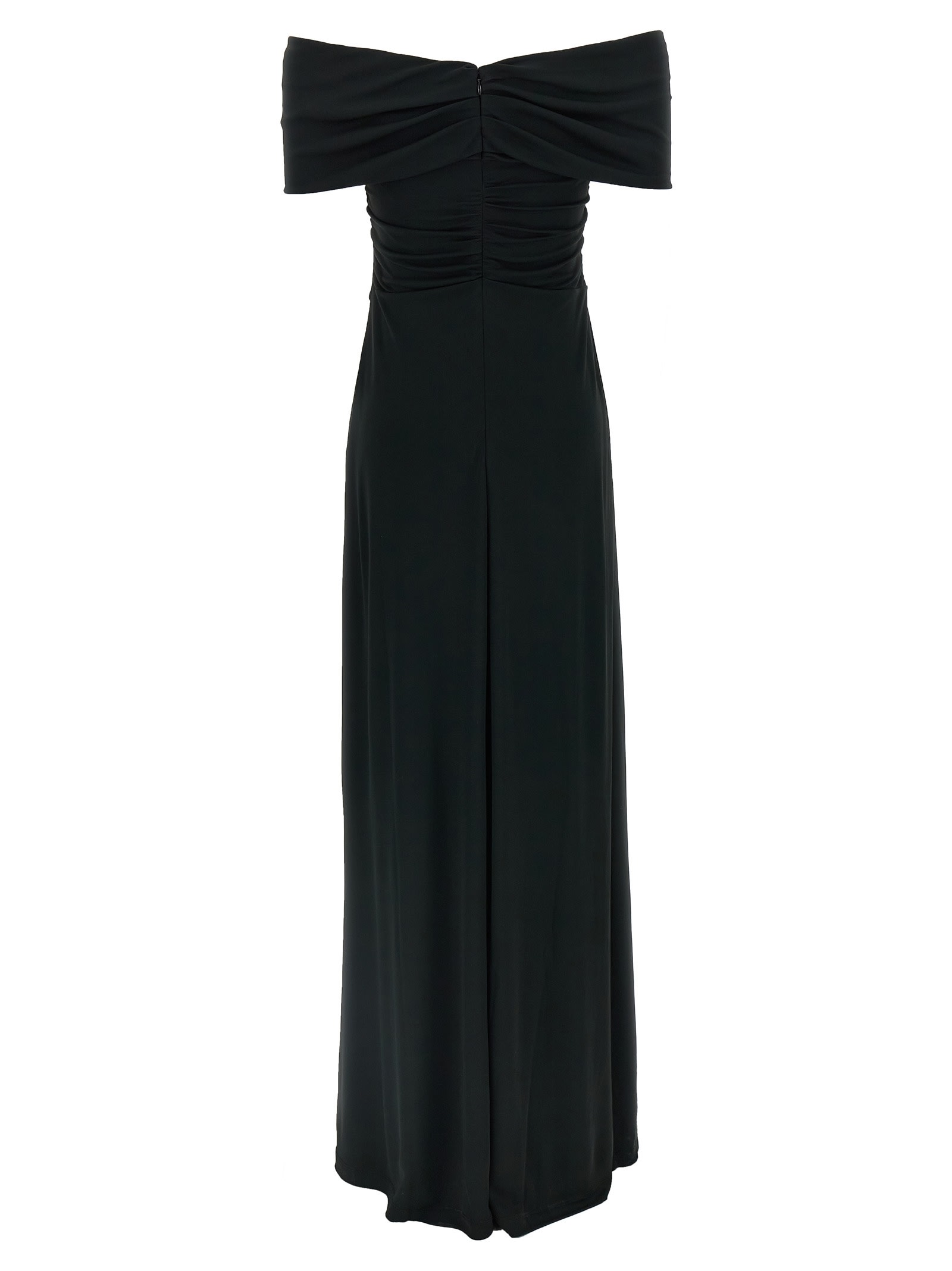 Carolina Herrera Off-shoulder Gown Dress In Black