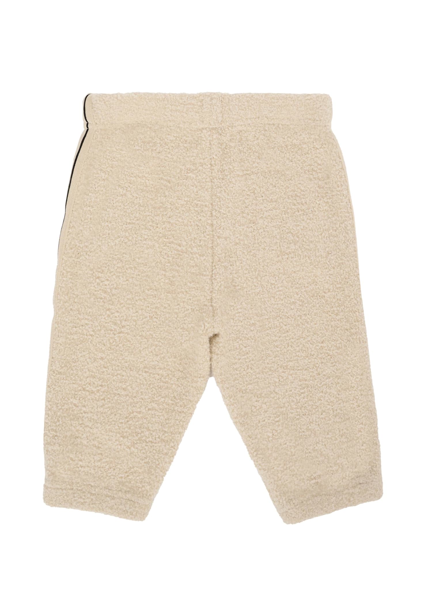 Palm Angels Beige Trousers For Babykids With Logo In Neutral