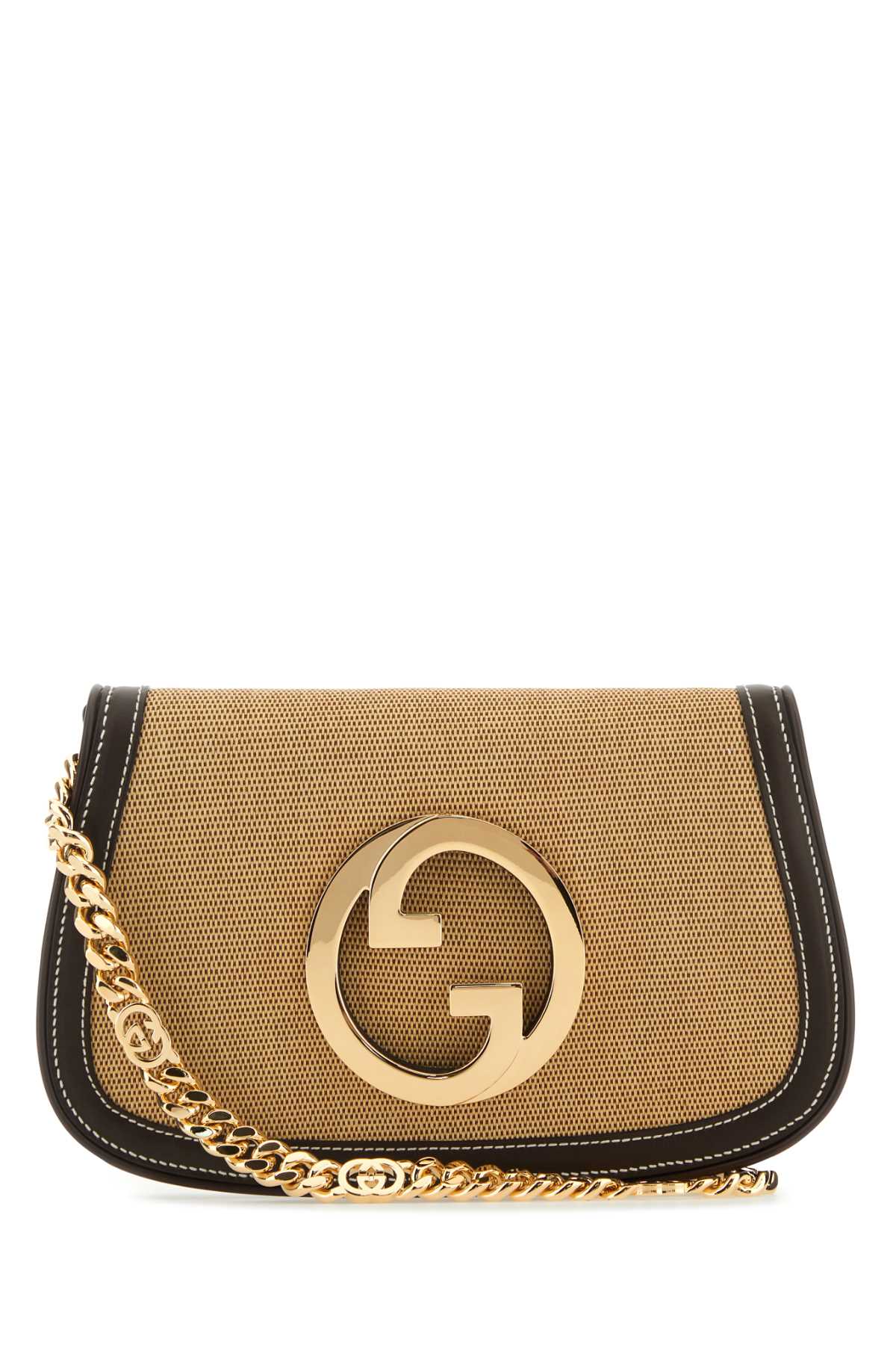 Shop Gucci Beige Canvas  Blondie Shoulder Bag