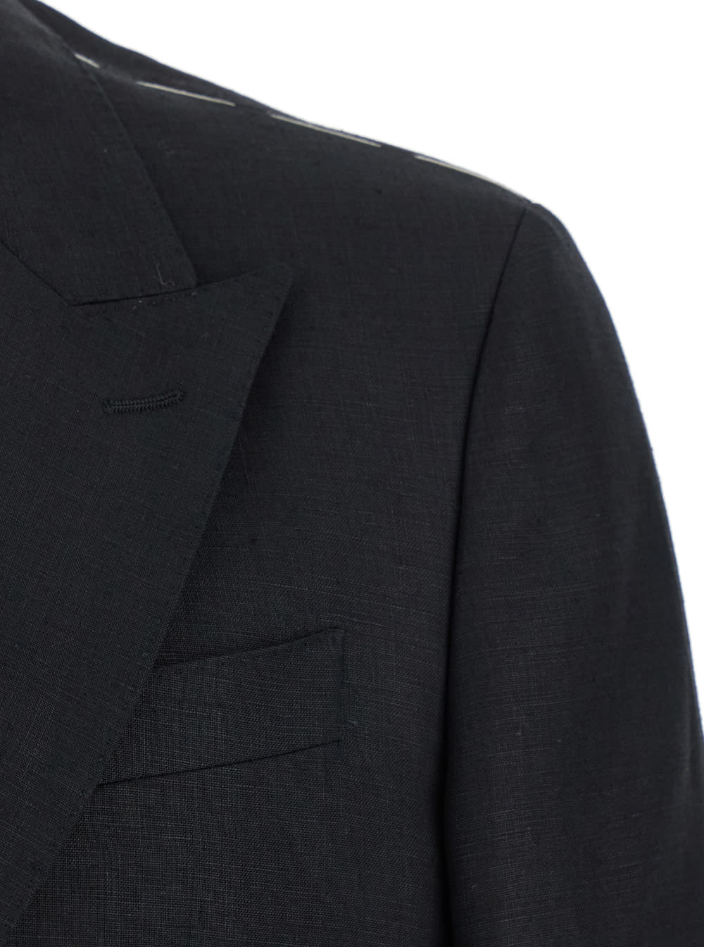 Dolce & Gabbana Black Double-breasted Jacket With Peak Revers In Black