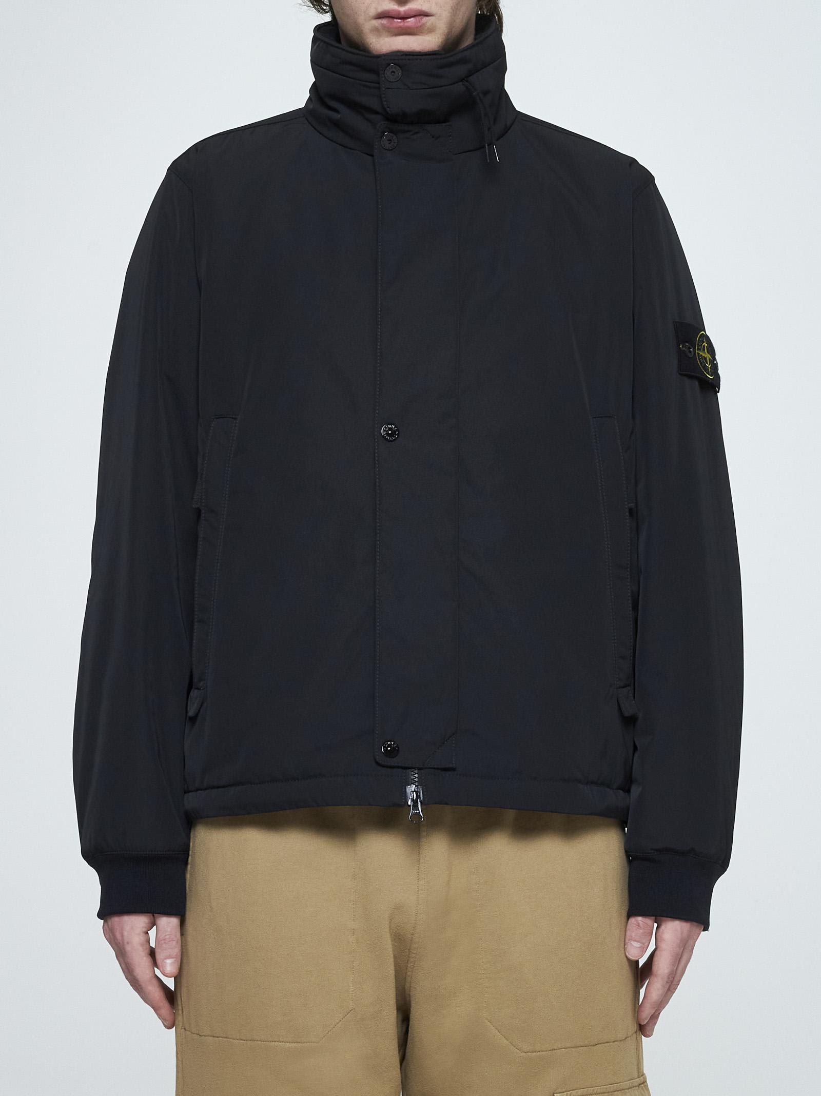 Shop Stone Island Padded Nylon Down Jacket In Black