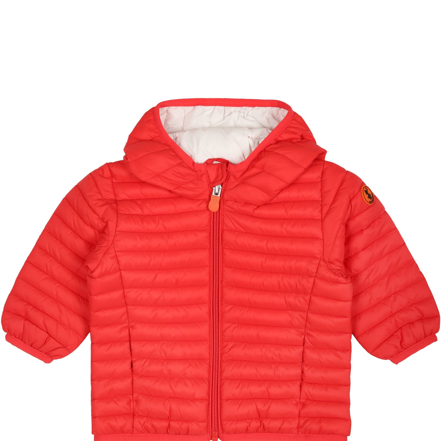 Save The Duck Red Downn-jacket Nene For Baby Boy With Logo