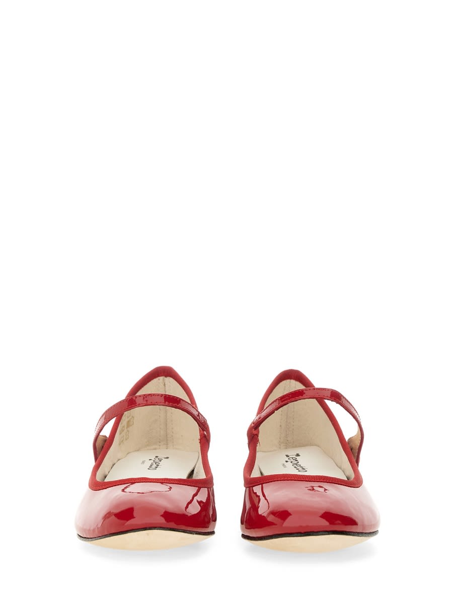 Repetto 30mm Rose Patent Leather Mary Jane Heels In Red