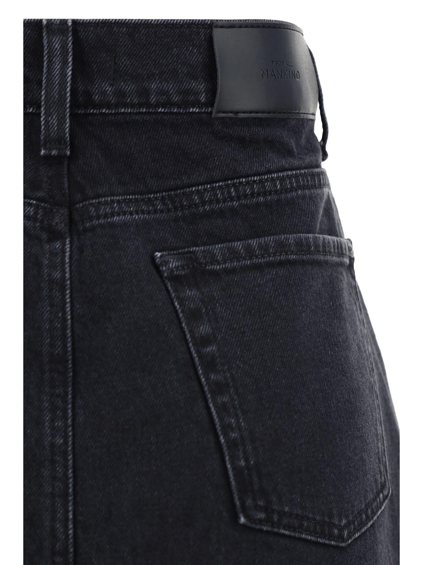 Shop 7 For All Mankind Denim Skirt In Black