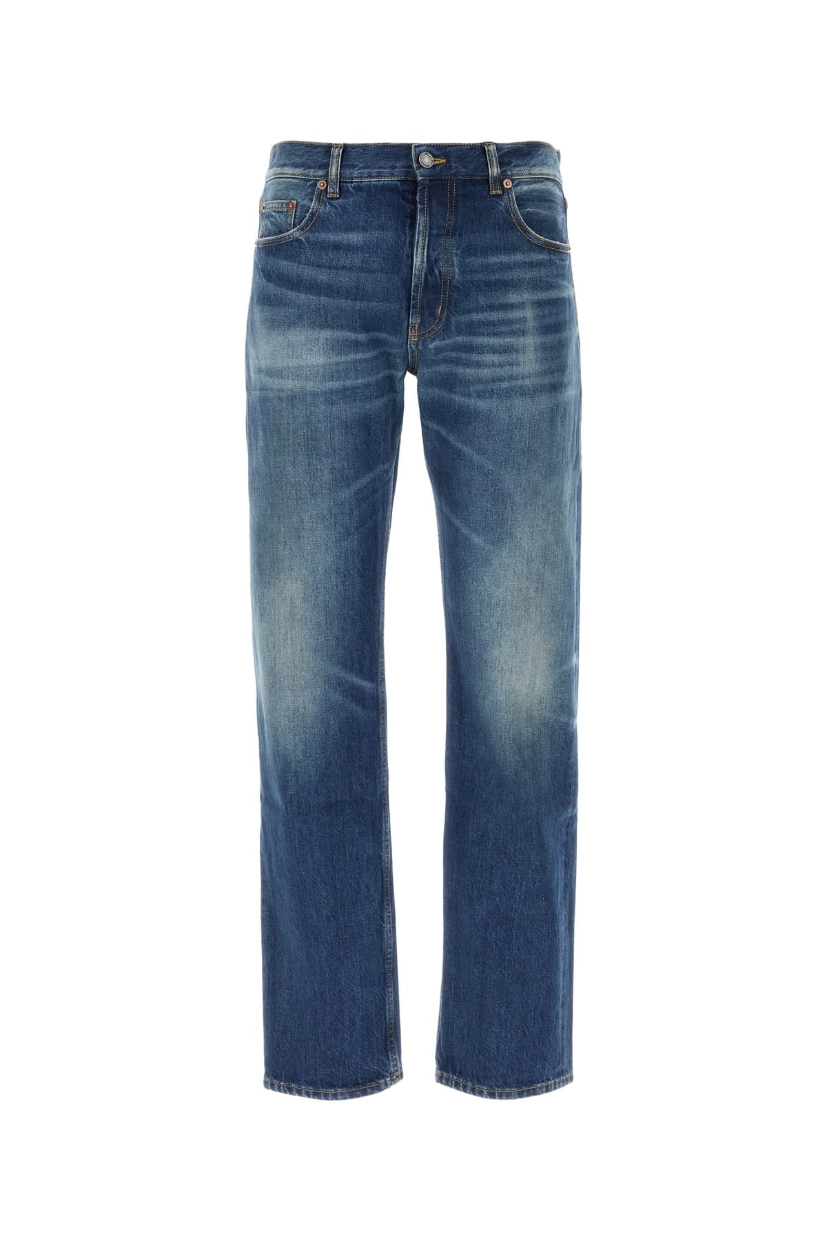 Shop Saint Laurent Jeans In Deauvillebeachblue