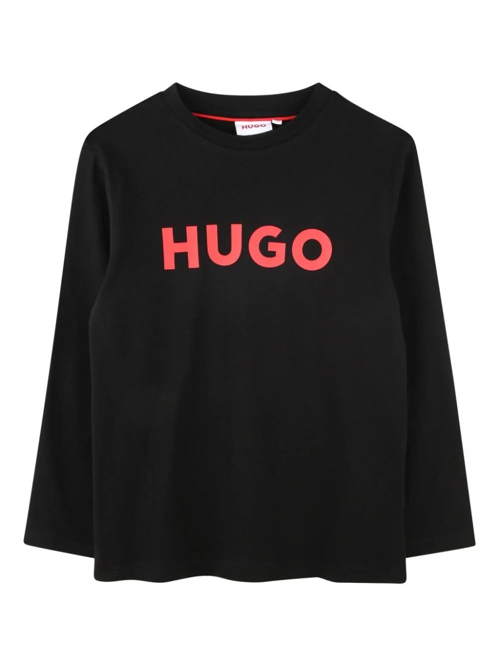 Hugo Boss Kids' T-shirt Con Stampa In Black