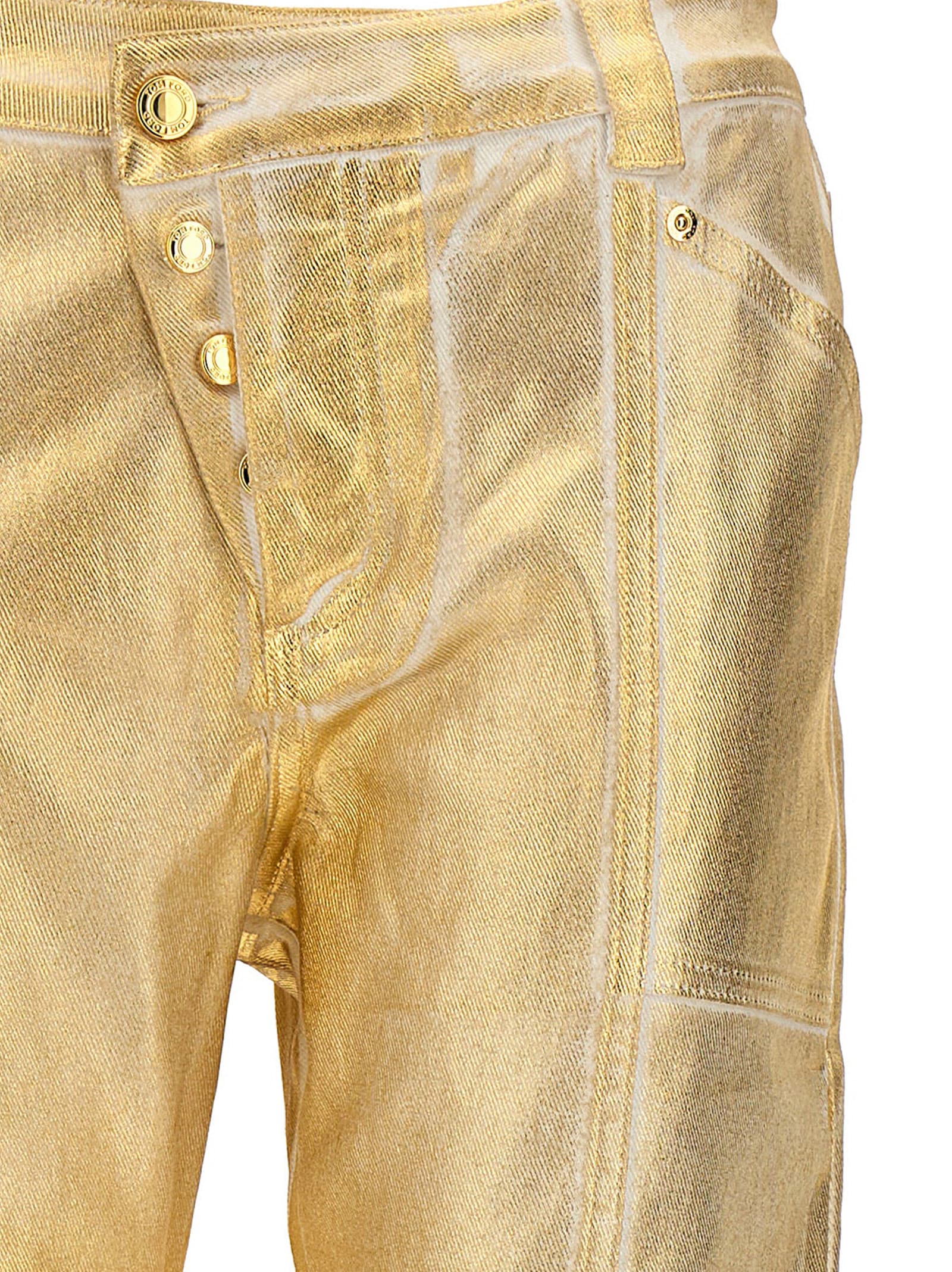 Tom Ford Jeans Spalmato Oro In Gold | ModeSens