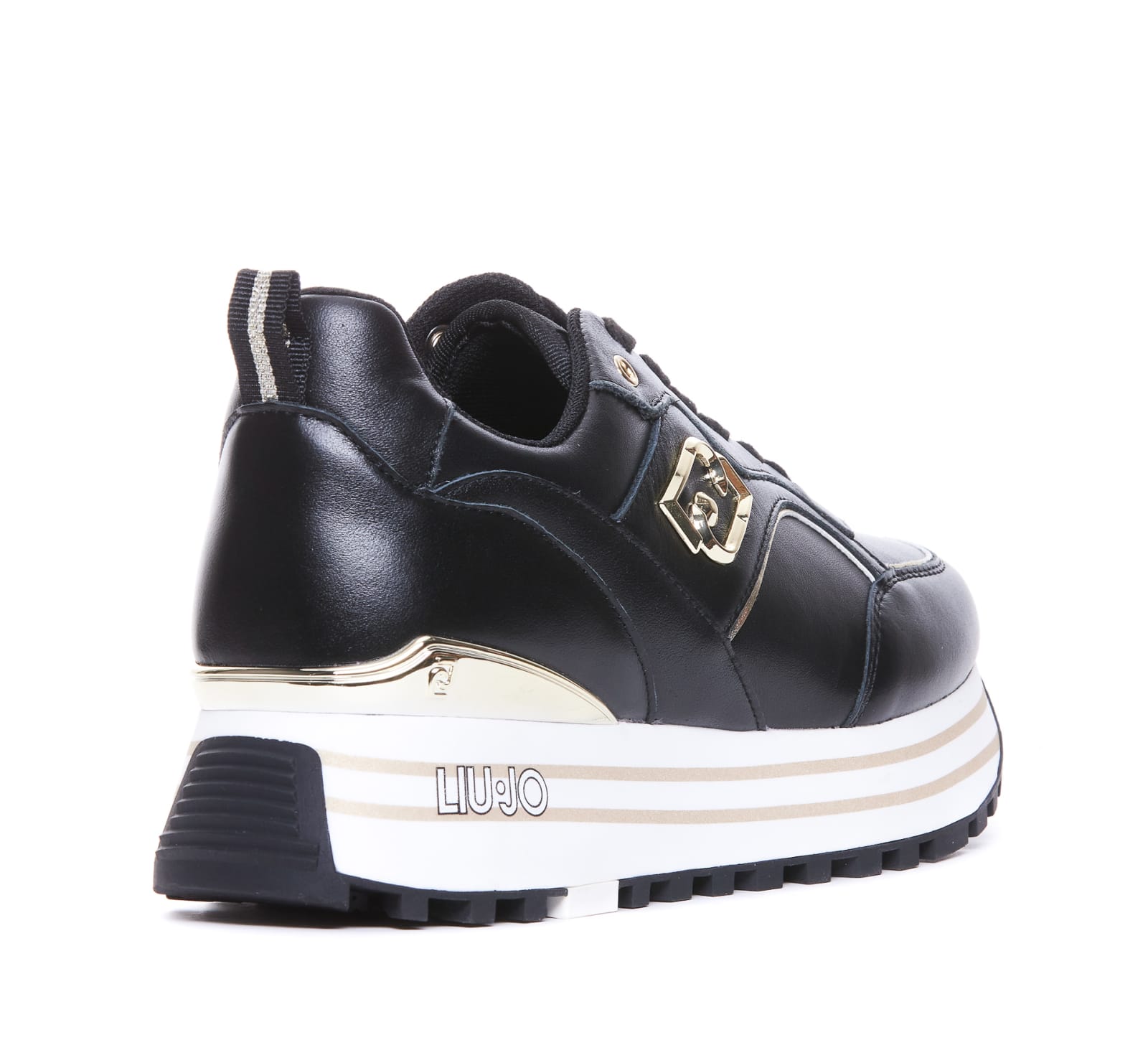 Shop Liu •jo Maxi Wonder Sneakers In Black