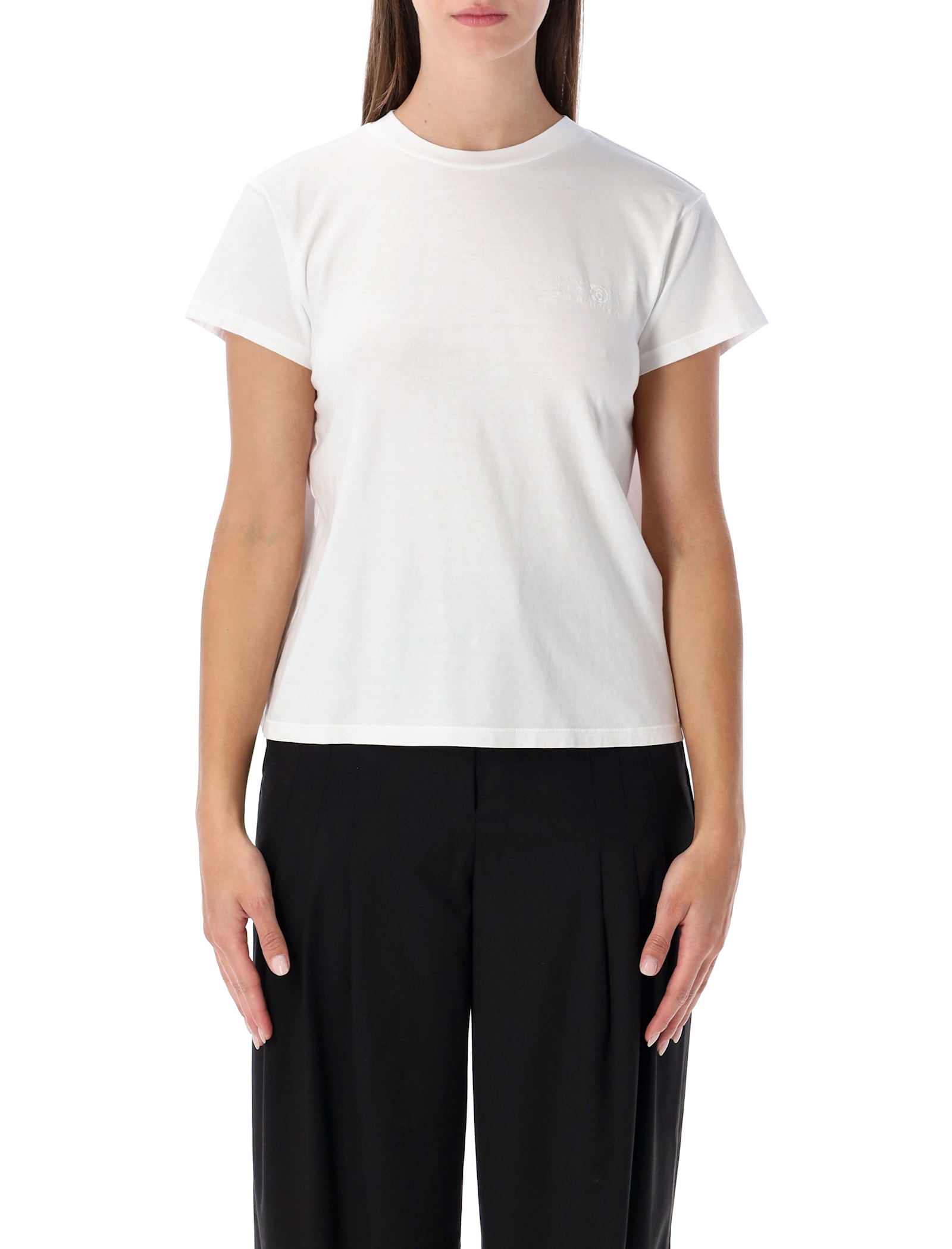 Mm6 Maison Margiela Cotton Jersey T-shirt In White