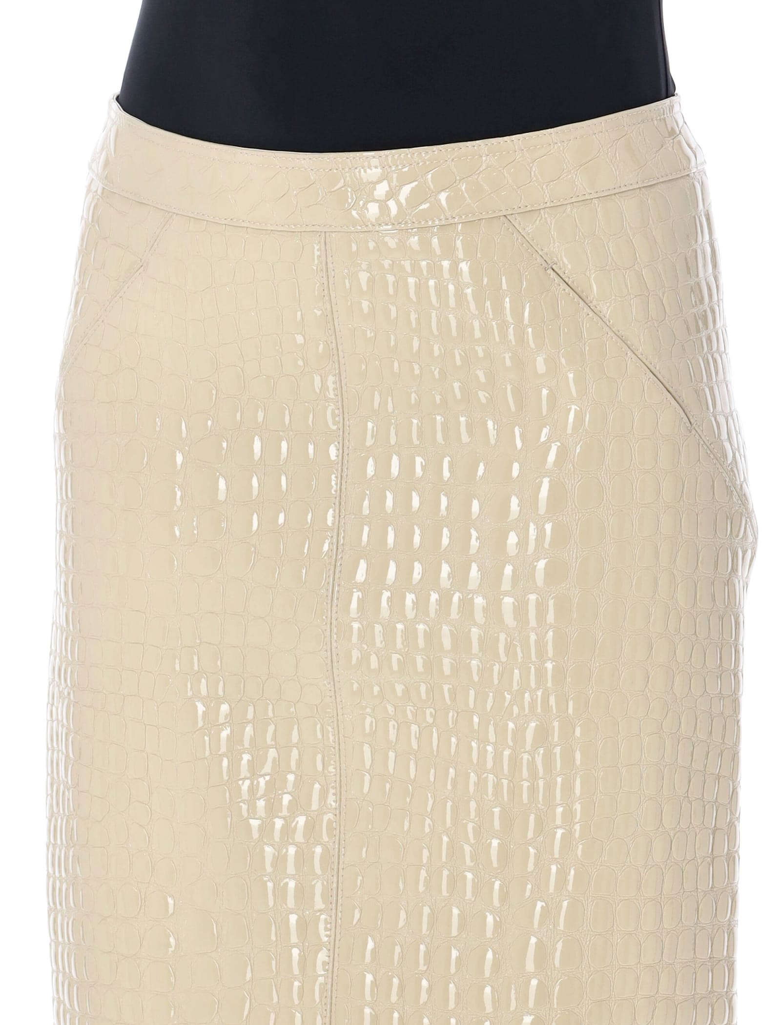 Shop Tom Ford Midi Skirt In Neutrals