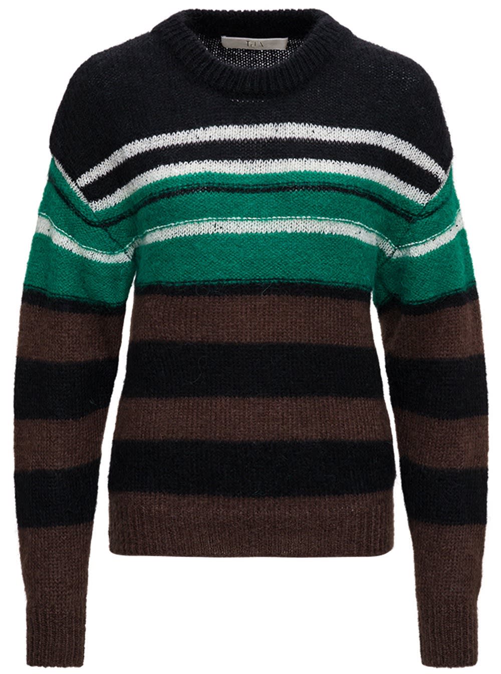 Tela Gina Striped Sweater In Mohair Blend