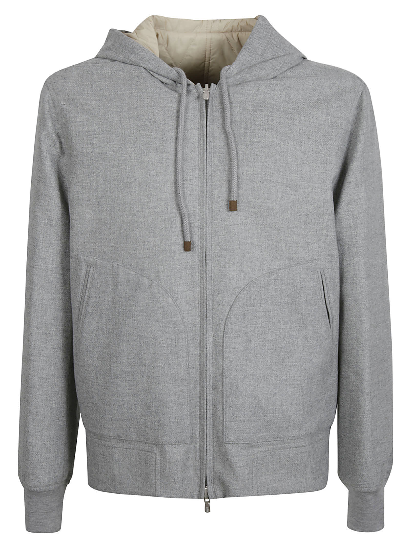 Brunello Cucinelli Reversible Quilted Zipped Hoodie