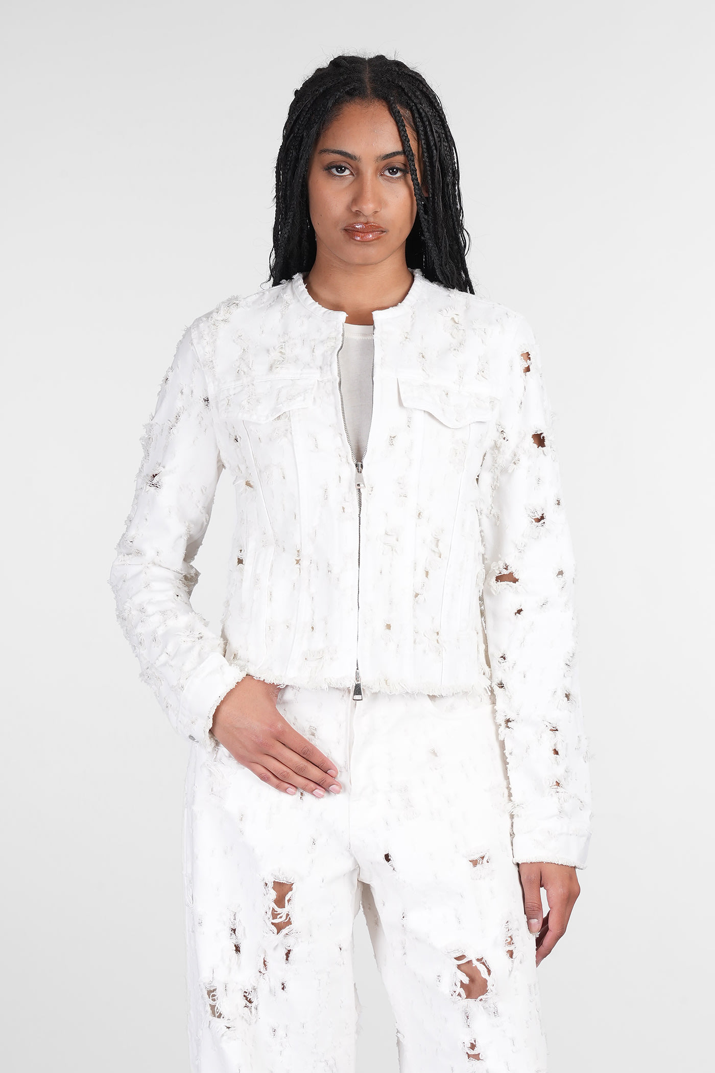 Jena Denim Jackets In Beige Cotton