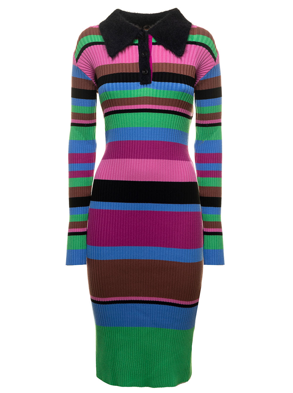 Andersson Bell Striped Polo Knit Dress