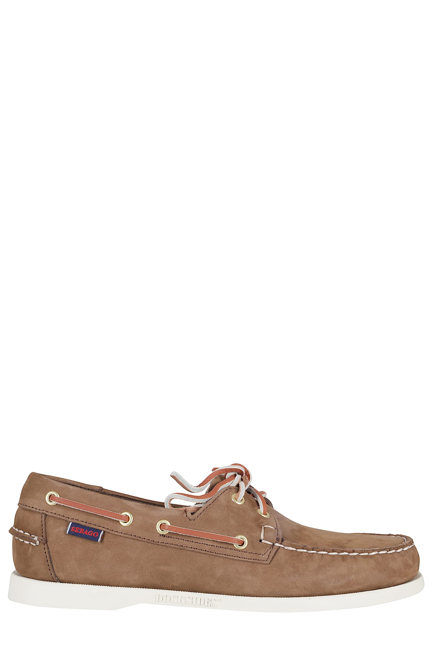 Sebago Docksides Portland Nubuck Boat Shoes In Brown