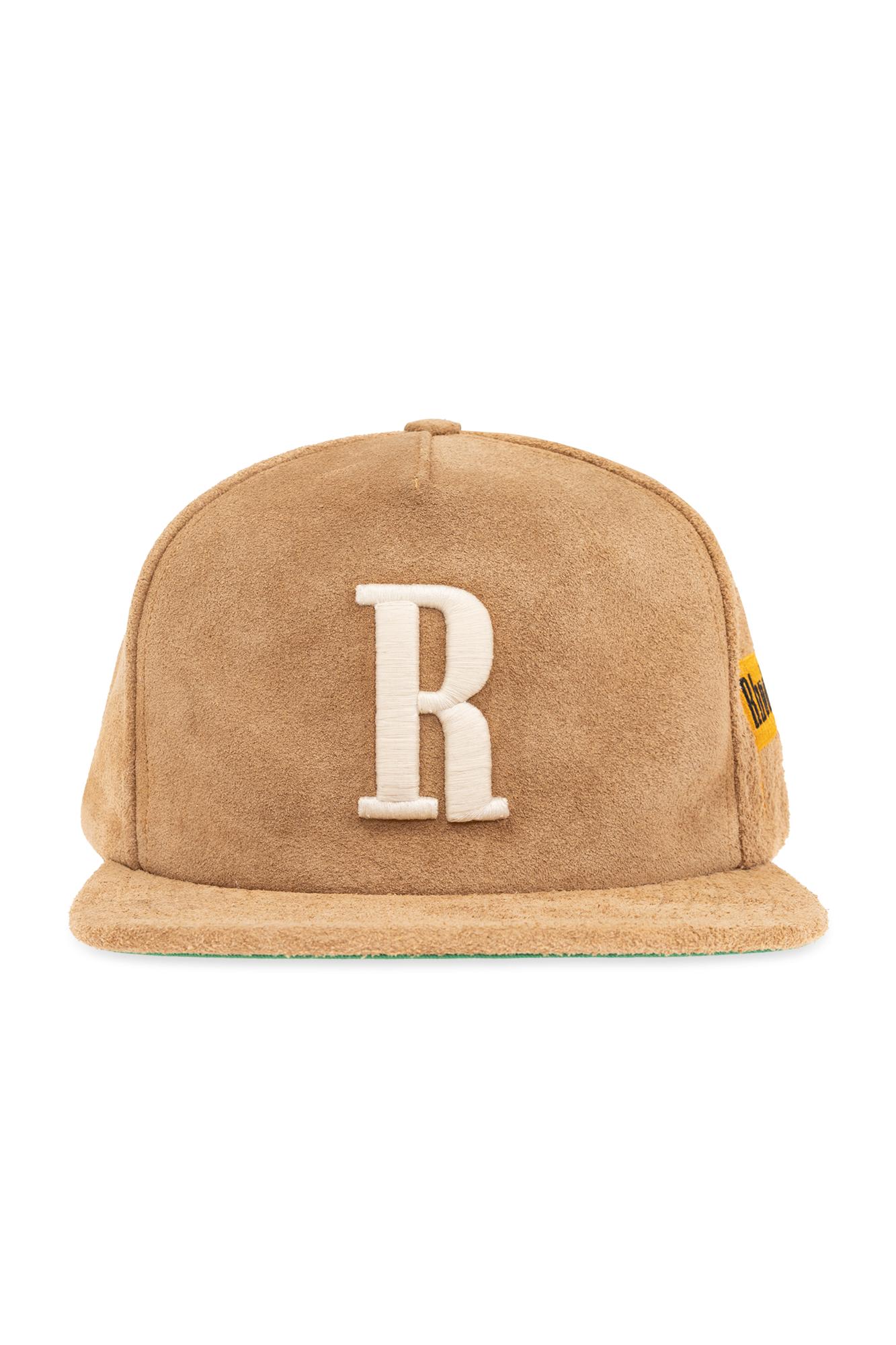 Shop Rhude Baseball Cap With Logo In Tan
