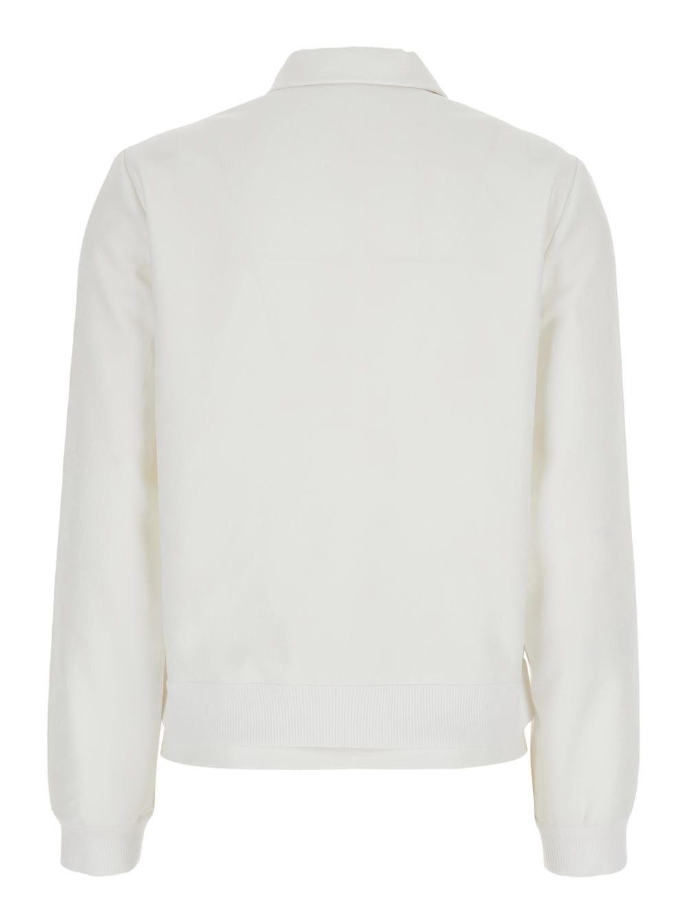 Gucci White Sweatshirt With Stand-up Collar With Automatic Buttons And Dropped Shoulders In Tech Fabric Wo In White