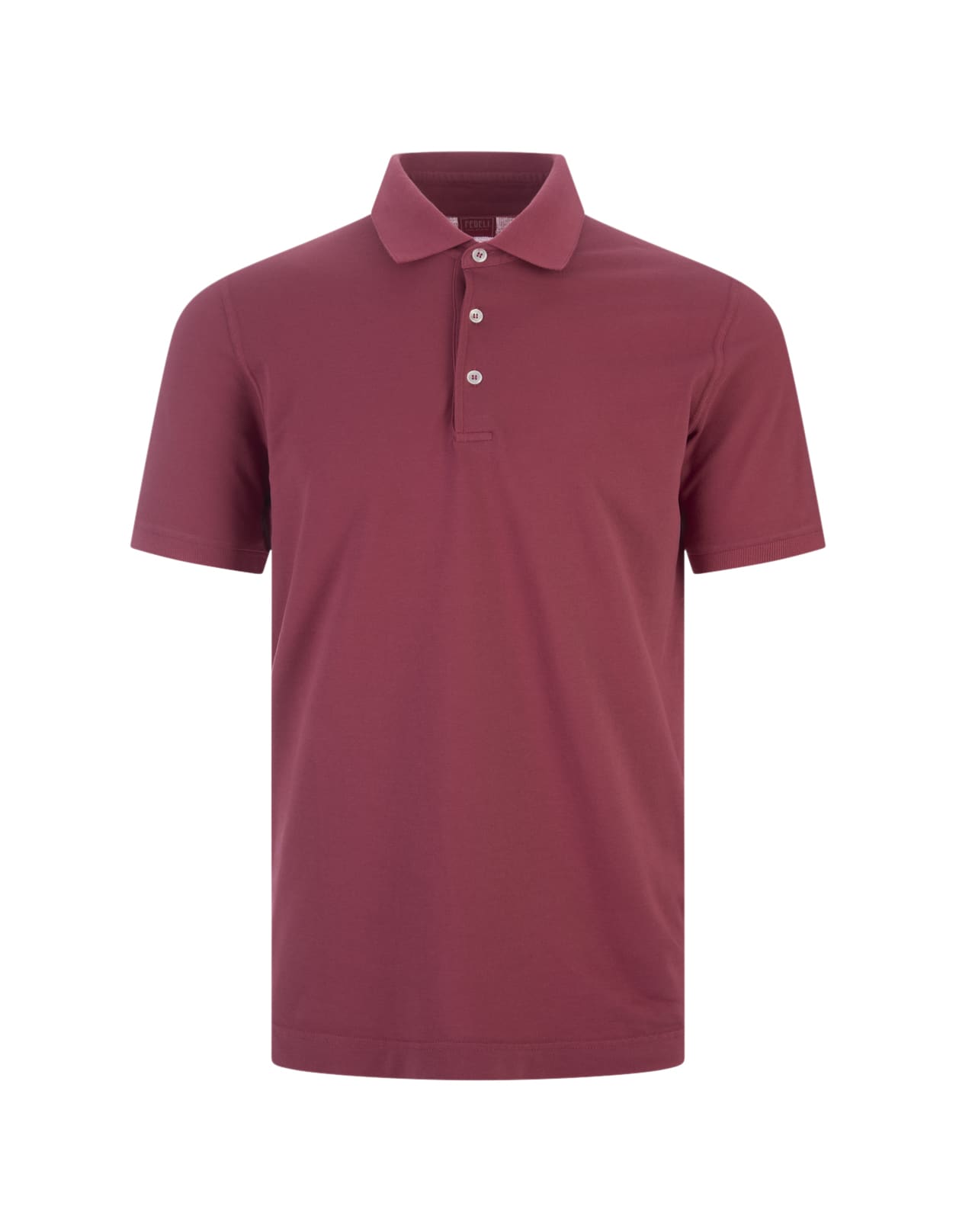 Shop Fedeli Red Light Cotton Piquet Polo Shirt