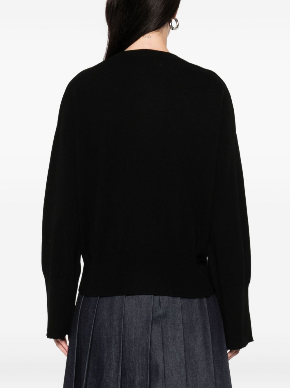 Goat Soft  Soft  Wool Sweaters Black Long Sleeves In Black
