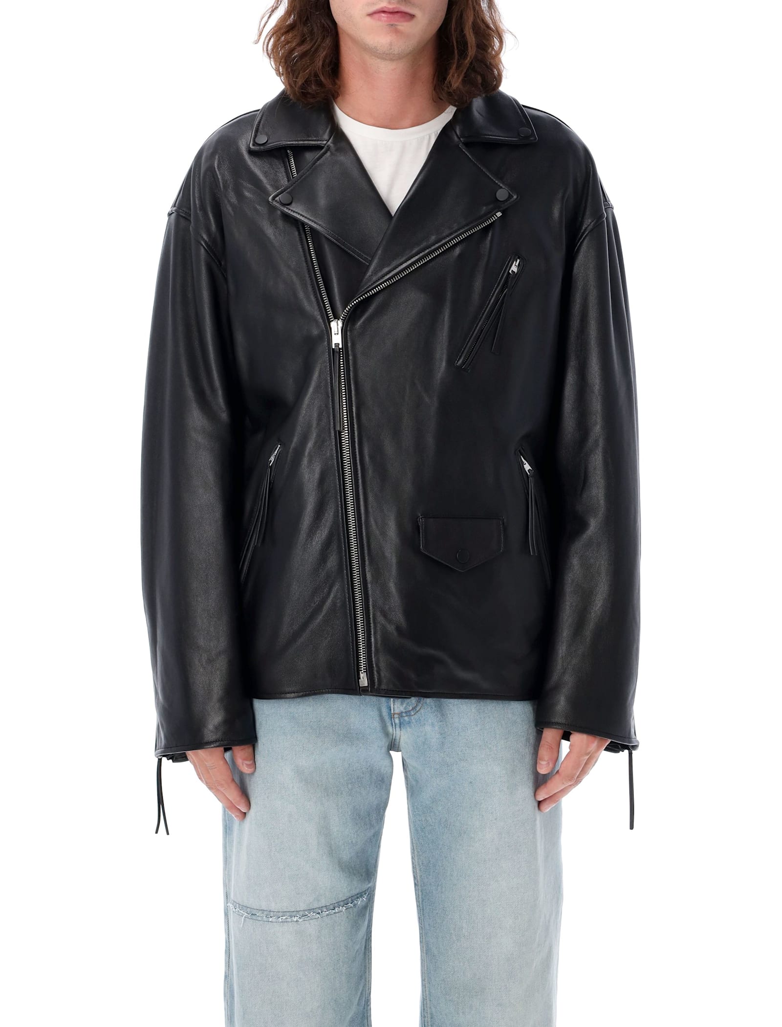 Shop Acne Studios Biker Jacket In Black